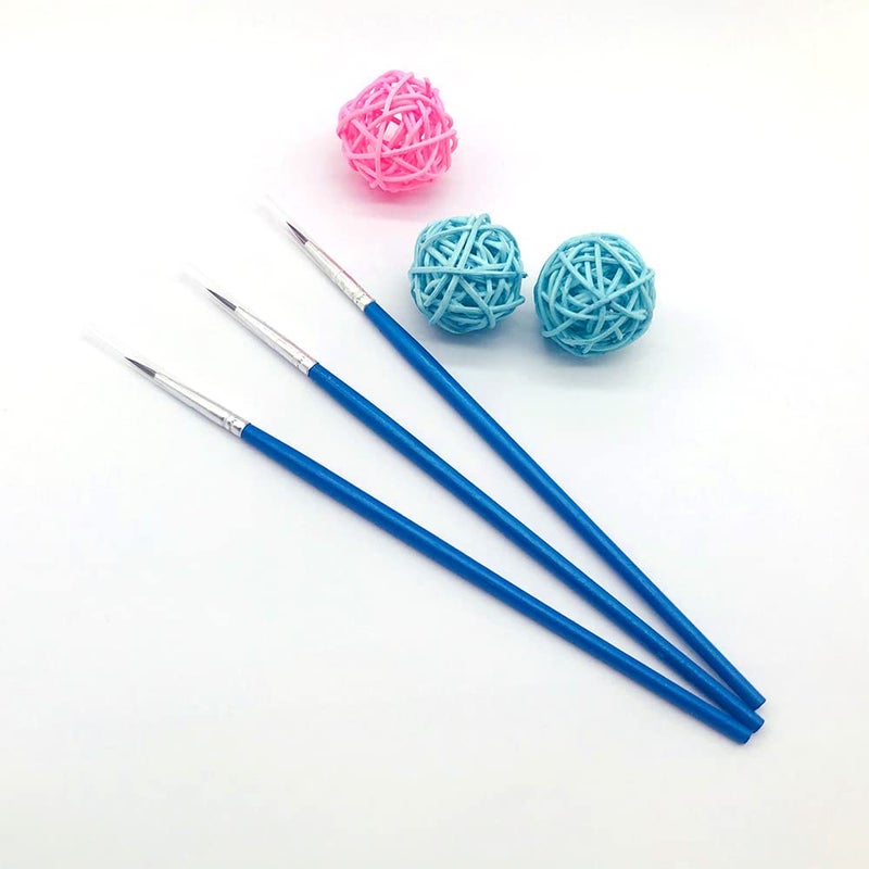 RUIHCBY 60 Pack Pointed Round Painting Brush,Hand Made Thread Drawing Brush,Detail,Nail Brushes for Detail and Miniature Drawing,Painting,Coloring by Acrylic, Oil and Watercolor (M(#00)) - Image 3